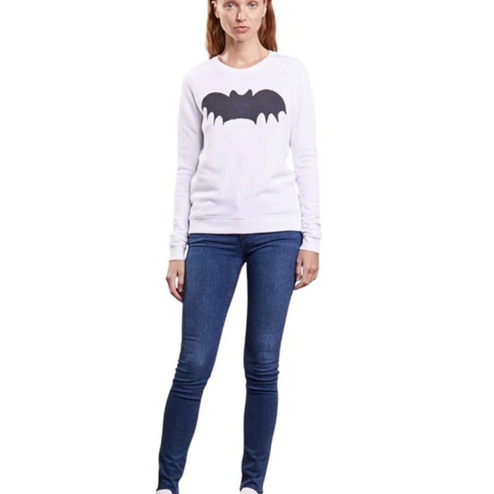 Zoe Karssen White and Black Bat Sweatshirt